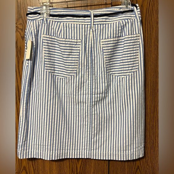 Talbots blue white striped pencil skirt with rope belt women’s size 4P NWT - Picture 3 of 3